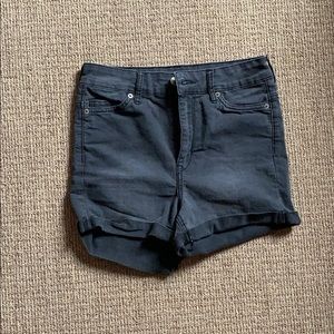 High waisted black shorts